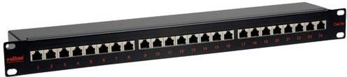 ROLINE Patchpanel 1 HE, 24 Ports, Kat.5e, schwarz, Breite: 48,30 cm - Bild 2