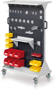 Kappes RasterMobil Rollbarer Schrank aus Stahl in Anthrazit RAL 7016, Höhe: 162 cm, Breite: 100 cm, Tiefe: 50 cm, abschließbar - Bild 1