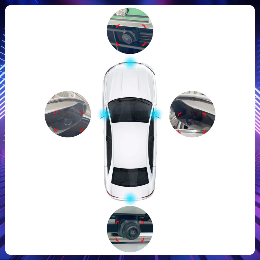 VseeKan AHD 1080P 3D 360 Grad Panorama Autokamera mit WDR-Technologie in Schwarz für Android Auto Radio - Bild 3