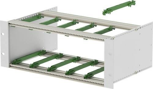 TRU COMPONENTS BGT/X 24360.PI-BN_SET 19 Zoll Baugruppenträger aus Aluminium in Weiß, B/T/H: 37,59 x 24,12 x 13,25 cm - Bild 1
