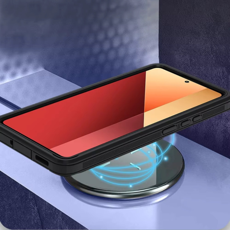 Robuste Defender Schutzhülle für Xiaomi Redmi Note 15C 14C 13 Pro 4G 5G mit 360 Grad Schutz und drehbarer Rückenklappe in Blau oder Schwarz - Bild 2