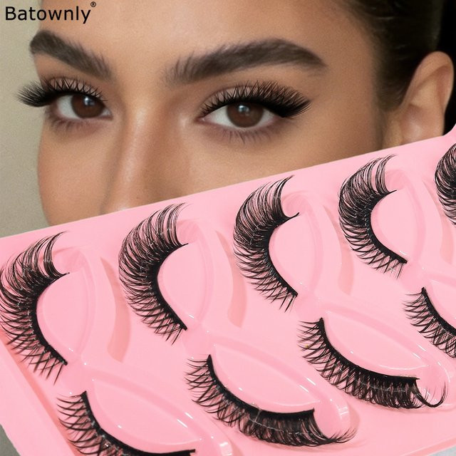 Batownly Falsche Wimpern, 5 Paar, natürlich, Unisex - Bild 1