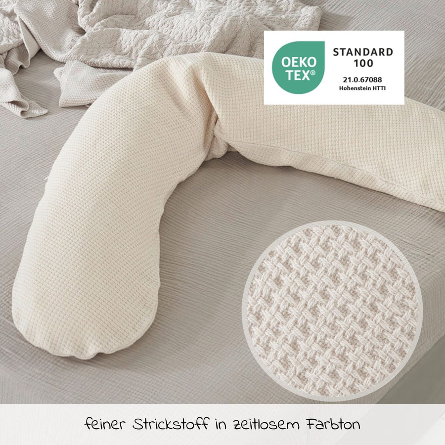 Theraline Ersatzbezug für das Original Stillkissen aus Feinstrick in Creme - Bild 2