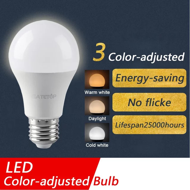 Gatetop LED Glühbirne mit CCT-Speicherfunktion für Innenbeleuchtung, E27, Weiß - Bild 1