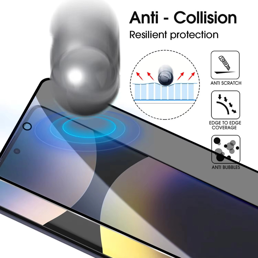 Xiaomi Redmi Note 14 5G Sichtschutzfolie aus gehärtetem Glas, Anti-Spy Schutzfolie, transparent - Bild 3