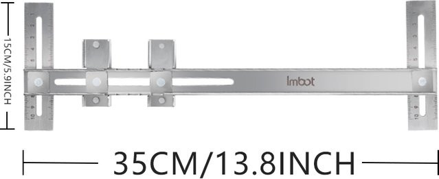 Imbot Installationspositionierer für Kleiderstangenflanschmontage in Silber - Bild 1