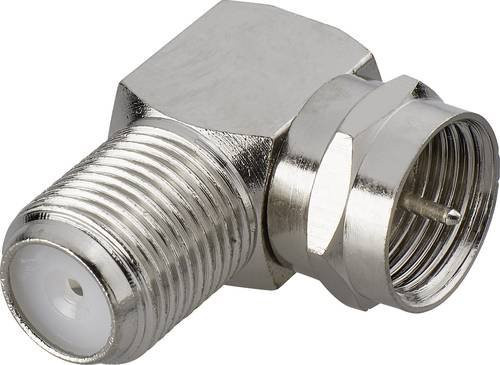 Renkforce RF-4196991 F-Winkelverbinder mit F-Stecker und F-Buchse in Silber - Bild 1