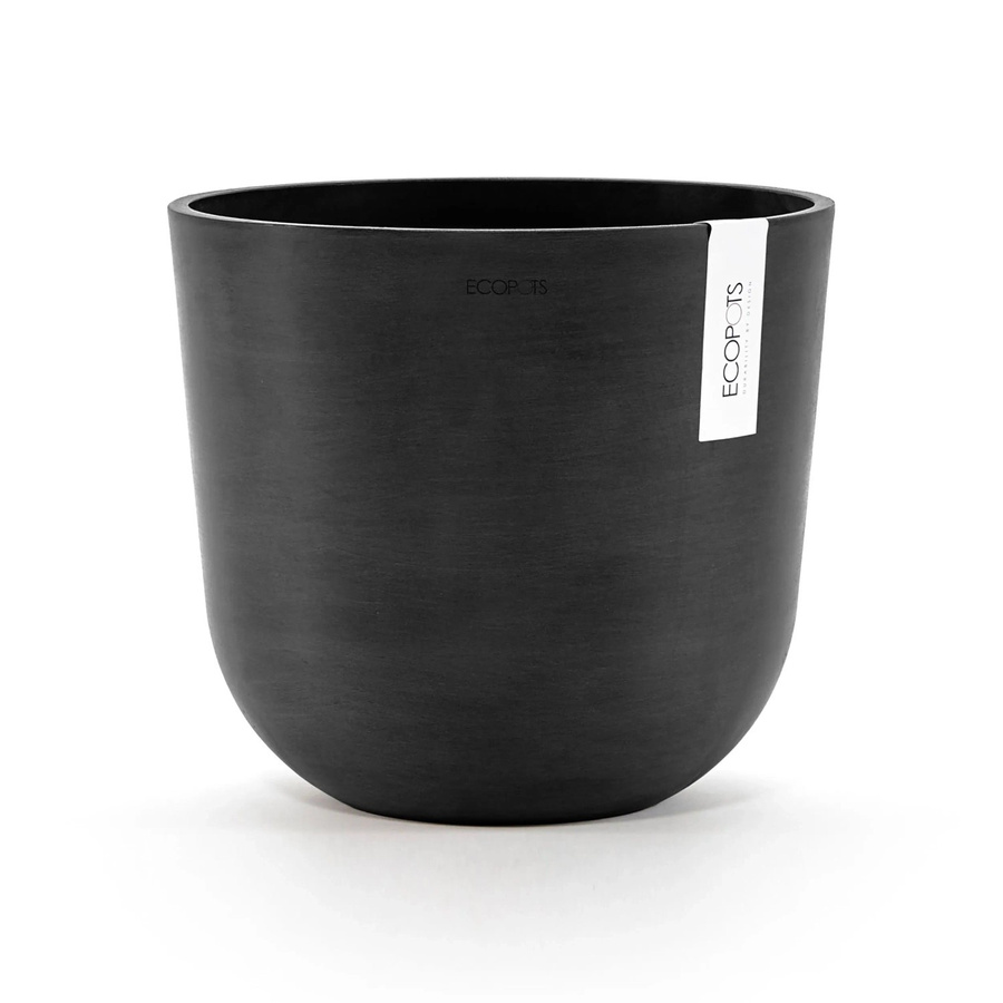 Ecopots Pflanztopf Oslo Dunkelgrau rund aus recyceltem Kunststoff B: 25 cm, H: 21,8 cm - Bild 2