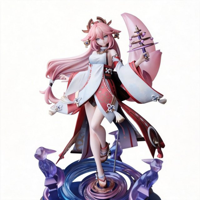Bandai Genshin Impact Yae Miko Anime-Figur aus PVC, Höhe: 27 cm - Bild 1