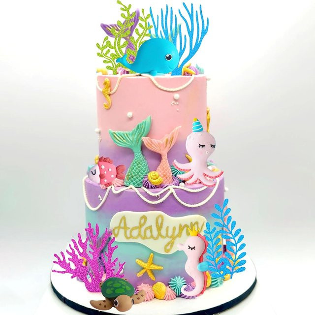 LaVenty Ozean Dekoration mit Meerestieren in Multicolour als Gastgeschenk für Babypartys - Bild 1