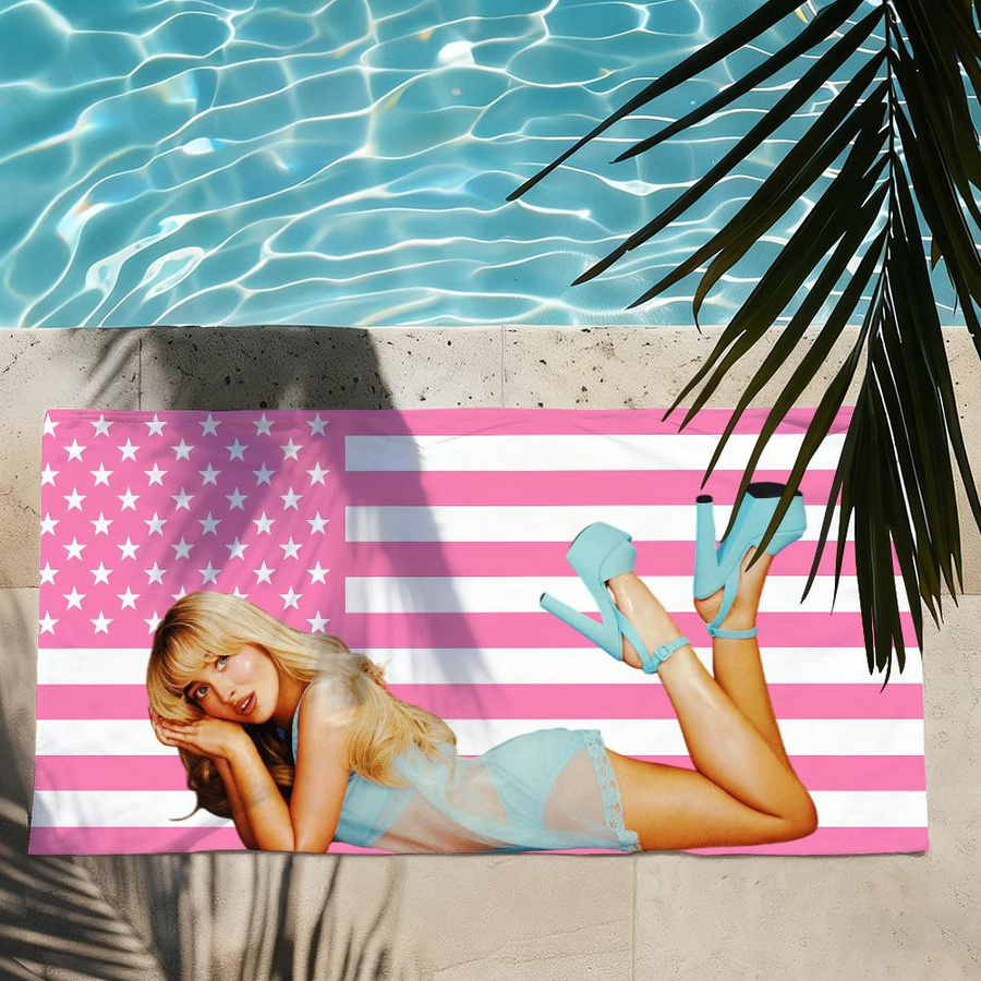 Singer S-Sabrina C-Carpenter Strandtuch schnelltrocknend und saugfähig für Sport, Fitness und Schwimmen, Breite: 30 cm, Höhe: 60 cm - Bild 5