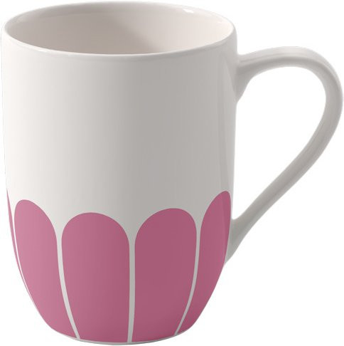 Villeroy & Boch Becher Fleur Cassis in Weiß und Pink aus Bone China - Bild 1