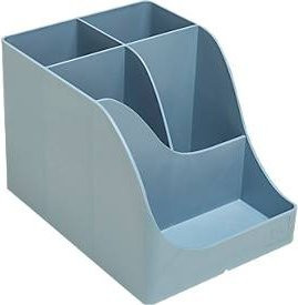 Exacompta Stifteköcher Pen Wave Autentik aus recyceltem Kunststoff in Blau, 5 Fächer, B: 15,5 cm, T: 10,9 cm, H: 11,9 cm - Bild 1