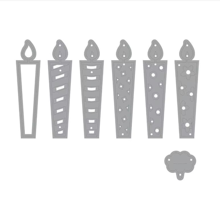 Metall Stanzform Geburtstagskerze für DIY Scrapbooking und Papierkarten zur dekorativen Prägung - Bild 4