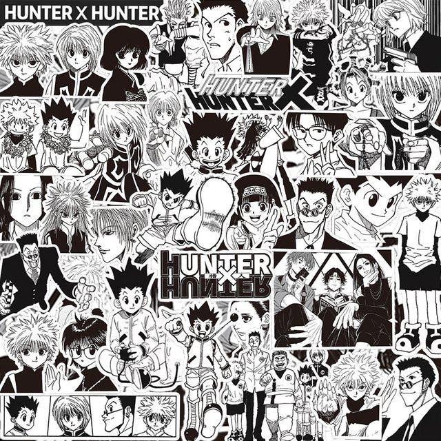 Bandai Hunter×Hunter Aufkleber, Schwarz-Weiß, Set / Bundle - Bild 1