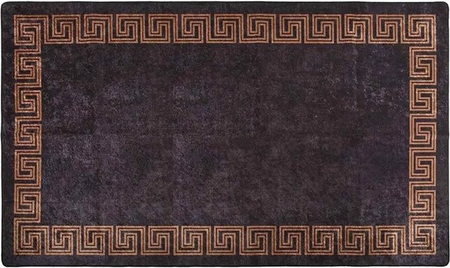 vidaXL Teppich Modern Schwarz und Gold, Waschbar und Rutschfest, B/T: 190 x 300 cm - Bild 2
