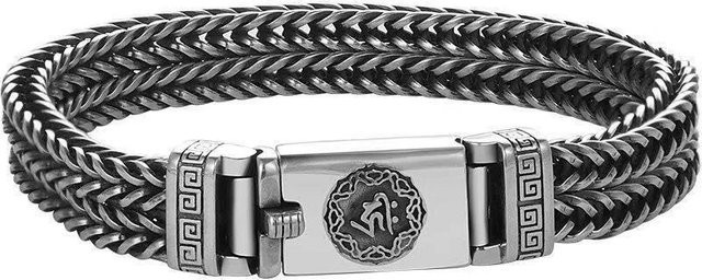 Wucifang Jewelry Armband, 925 Silber, grau, Herren, 18 cm - Bild 1