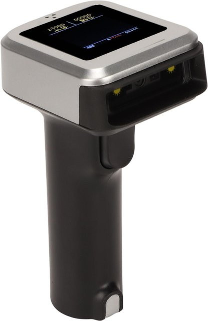 DIYelecs 3 in 1 Bluetooth Barcode-Scanner mit Display, drahtlos 2,4 GHz und kabelgebunden, Grau - Bild 1