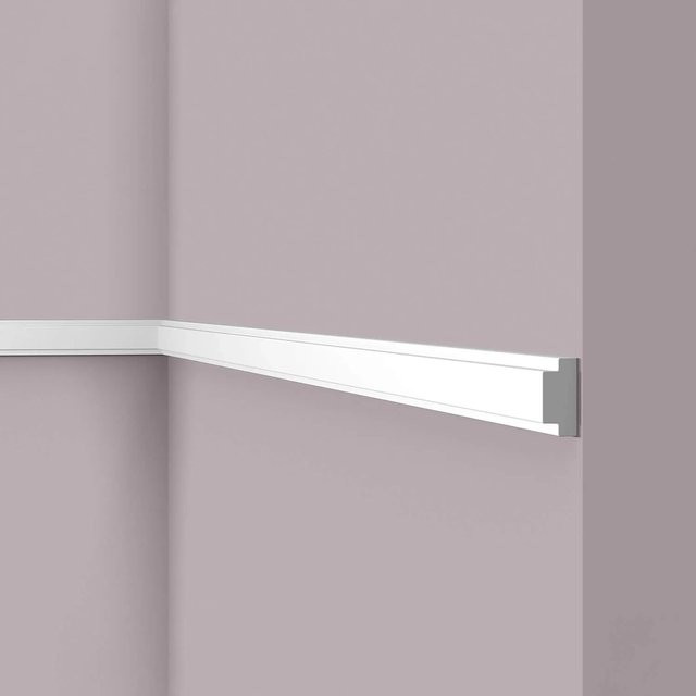 NMC Wallstyl Wand- und Friesleiste Zierleiste Stuckleiste Weiß, H x B x T: 3 x 1,45 x 200 cm - Bild 1