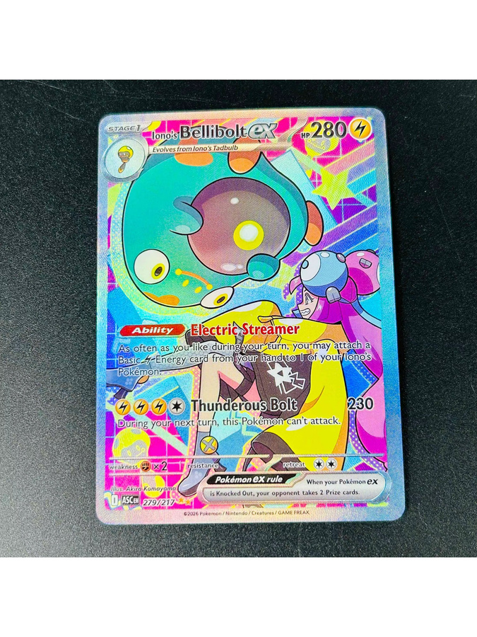 Keeppley Pokémon Iono's Bellibolt ex SAR Holo DIY Strukturierte Karte, Englisch - Bild 2