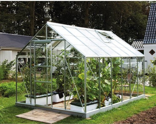 VITAVIA Gewächshaus Merkur mit 9,9 m² aus Aluminium und ESG Glas in Silberfarben - Bild 1
