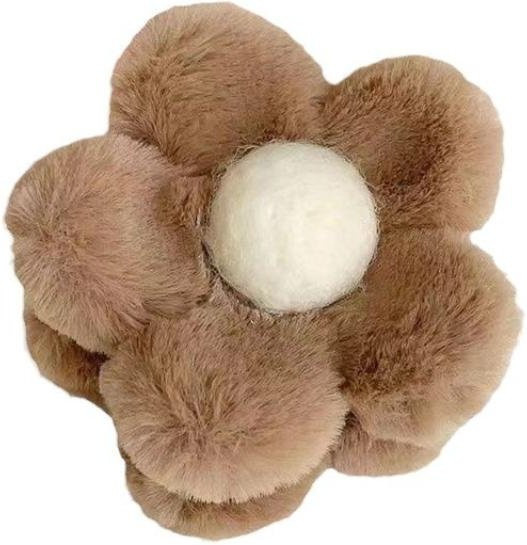Haarspange Blume Plüsch, kaffeebraun, Damen, Love Home Garden - Bild 1