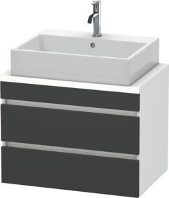 Duravit Waschtischunterschrank Com DuraStyle in Grau und Weiß mit 2 Schubladen, B/T: 70 x 47,8 cm - Bild 1