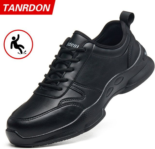 TANRDON Kochschuhe in Schwarz, rutschfeste und ölbeständige Arbeitsschuhe für die Gastronomie - Bild 1