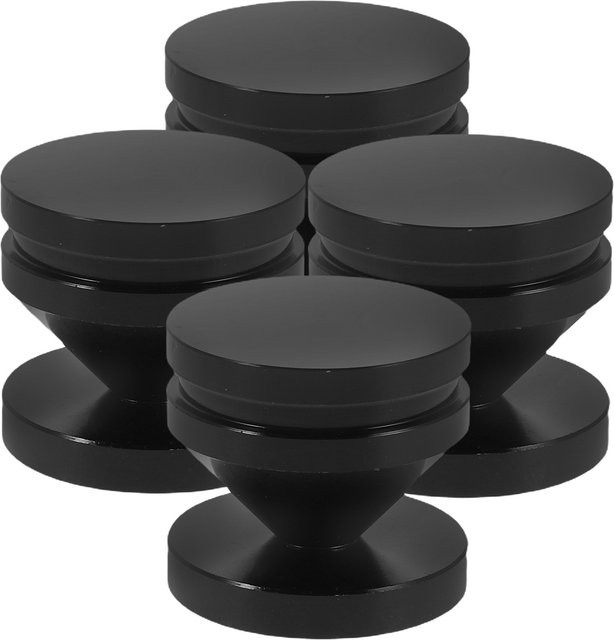 Foxnovo Lautsprecherspikes in Schwarz, 4er-Set Hochleistungs-Isolationsfüße zur Anti-Vibrations-Dämpfung für Verstärker, CD-Player und Plattenspieler - Bild 1