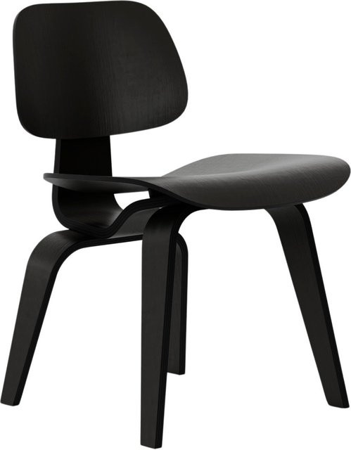 Vitra Plywood Group Dcw Tisch aus Schichtholz in Schwarz Matt - Bild 1
