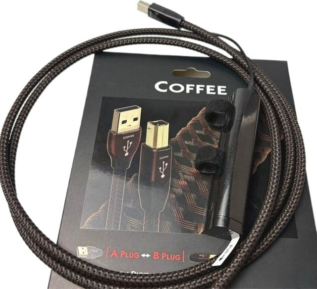 CUICUI EGG Kaffee HiFi USB A auf B Kabel mit 10 % Silber für Decoder, Soundkarte und DAC, Schwarz/Silber - Bild 1