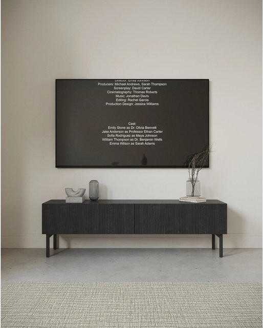 TV-Lowboard Selsey Nolie in Schwarz und Esche, Breite: 175 cm - Bild 1