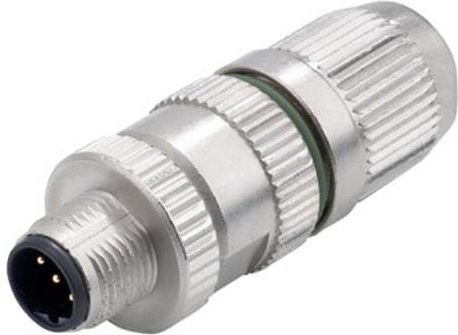 Weidmüller Sensor-Aktor-Steckverbinder M12 Stecker unkonfektioniert gerade 3-polig silber - Bild 1
