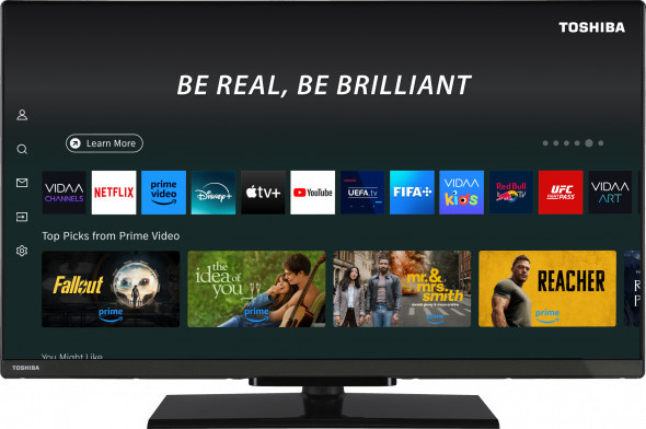 TOS 32QV3F63DA LED TV in Schwarz mit Full HD, Wi-Fi und Bluetooth - Bild 1