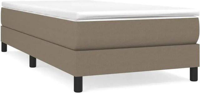 vidaXL Boxspringbett mit Matratze Hybrid-Design in Taupe, B/T: 80 x 200 cm - Bild 1