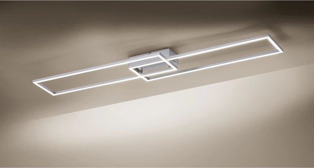 Just Light LED-Deckenleuchte Iven aus Stahl, dimmbar mit Fernbedienung, Durchmesser: 110 cm, Höhe: 25 cm - Bild 1