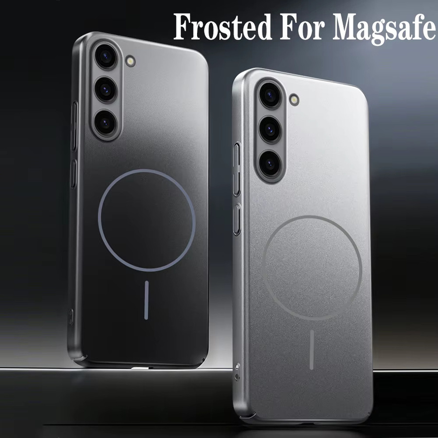 Magnetische Schutzhülle für Samsung Galaxy S25 S24 S23 S22 Ultra Plus in Blau, Stoßfeste PC-Hülle mit MagSafe-Kompatibilität und mattierter Metall-Lackierung - Bild 2