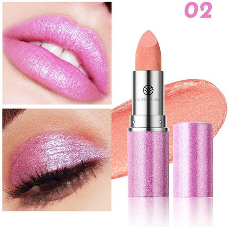 Rose Pink Chamäleon Metallic Lippenstift, Glänzend, Creme