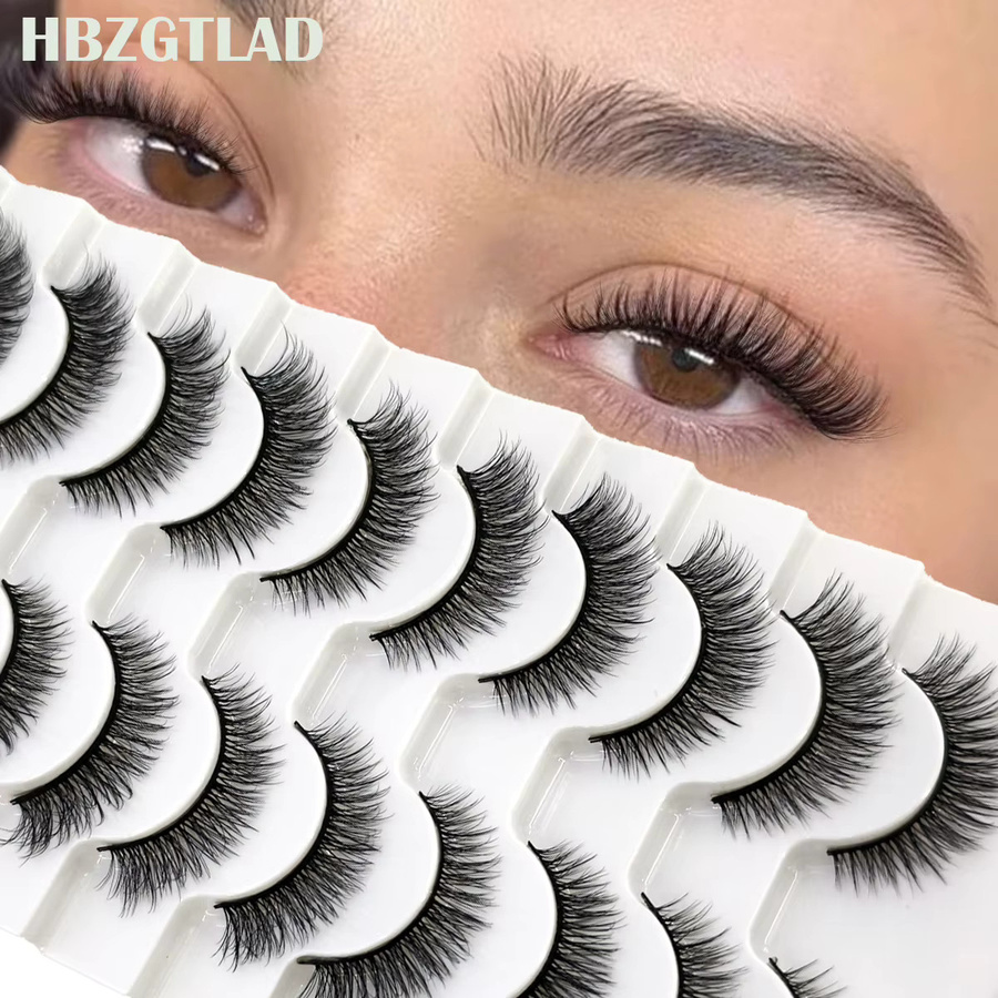 Ams Falsche Wimpern, 10 Paar, 3D Nerz Wimpern, Natürlich - Bild 2