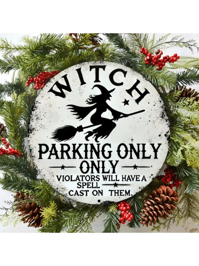 Potdemiel Vintage Witch Parking Only Metallschild rund, Durchmesser: 20,3 cm - Bild 5
