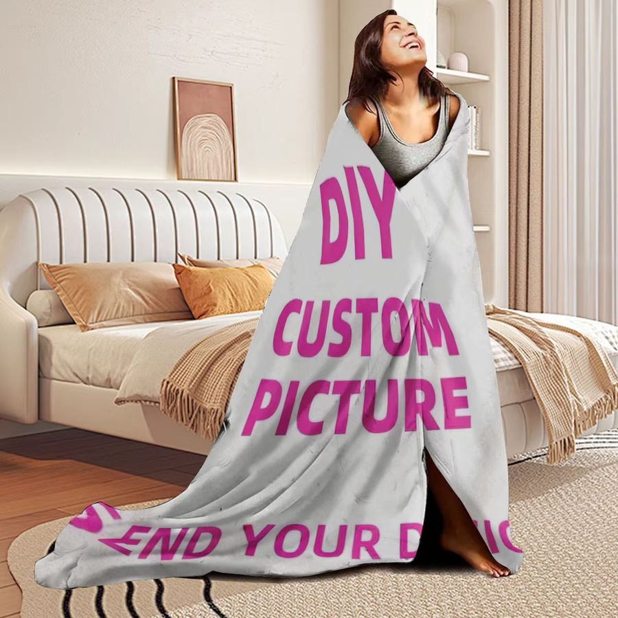 Personalisierte Flanelldecke mit Fotodruck für Winter und Sofa von SRH - Bild 2