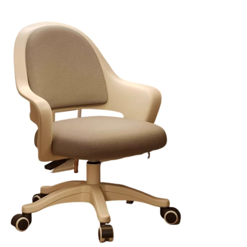 DUTRIEUX Drehbarer Bürostuhl in Pink mit ergonomischem Kissen im skandinavischen Design für Home Office und Schlafzimmer - Bild 4