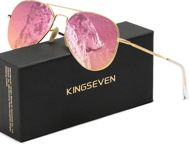KINGSEVEN Aviator Sonnenbrille, Vollrand, Metall, Unisex - Bild 1