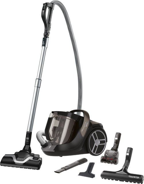 Rowenta Beutelloser Bodenstaubsauger RO7260 in Schwarz/Grau mit Turbo-Bürste und Parkettdüse für Tierhaare - Bild 1