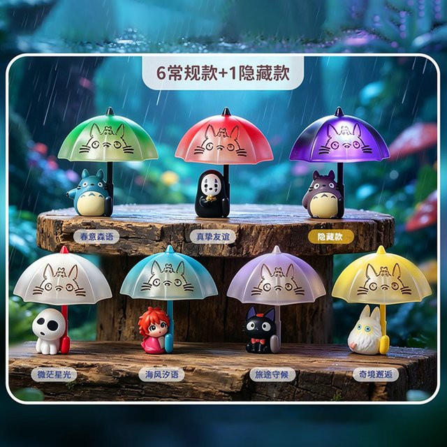 52TOYS Hayao Miyazaki Magnetisches Nachtlicht Blind Box, Niedliche Figur, Bunt - Bild 1