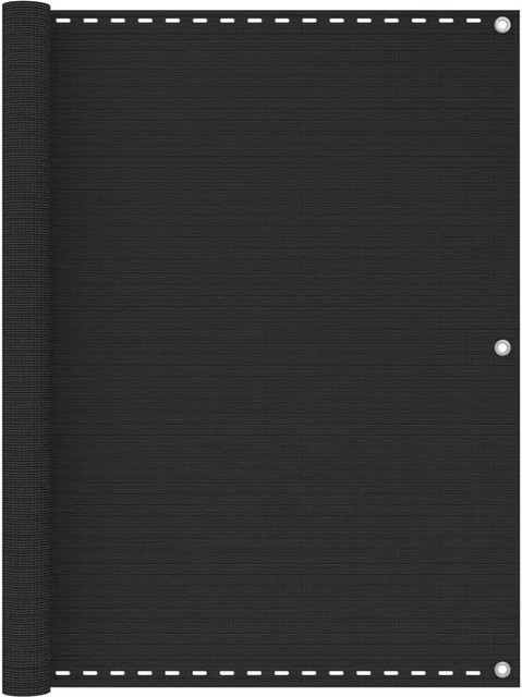 vidaXL Balkon-Sichtschutz aus HDPE in Anthrazit, Breite: 400 cm, Höhe: 120 cm - Bild 1