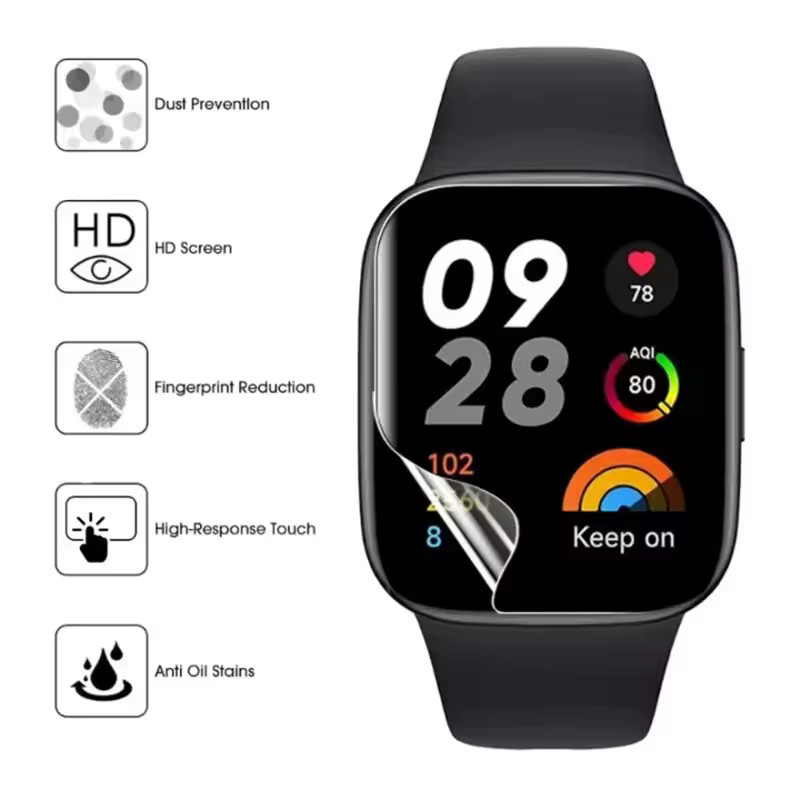 Xiaomi Hydrogel-Displayschutzfolie für Redmi Watch 4, Watch 5 Lite und Watch 5 Active, transparent - Bild 2