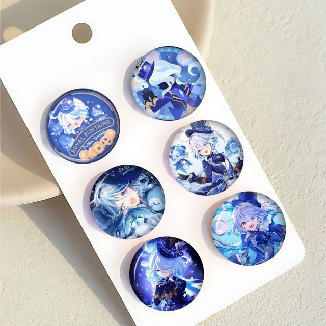 Kayou Abzeichen Genshin Impact Furina, Weißblechbrosche, Unisex - Bild 1