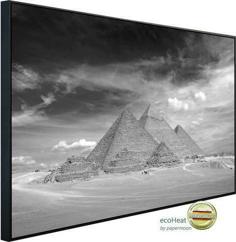 papermoon EcoHeat Infrarotheizung Pyramiden Schwarz Weiss Matt-Effekt mit App-Steuerung und WLAN - Bild 1