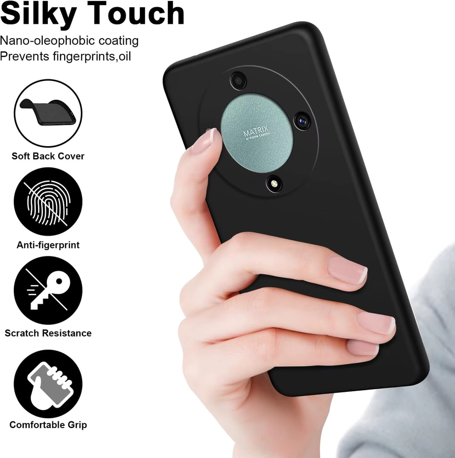 Flexible Flüssigsilikon-TPU-Schutzhülle für Honor Magic 8 Lite, Magic8 Pro und X9d 5G in Blau oder Schwarz - Bild 2